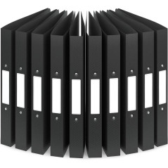 ACROPAQ - 10 x Classeur souple A4 | 2 anneaux | Avec étiquettes de dos, Dos de 3,5 cm, Couleur Nuit de la collection Nature - Pe