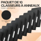 ACROPAQ - 10 x Classeur souple A4 | 2 anneaux | Avec étiquettes de dos, Dos de 3,5 cm, Couleur Nuit de la collection Nature - Pe ACROPAQ - 10 x Classeur souple A4 | 2 anneaux | Avec étiquettes de dos, Dos de 3,5 cm, Couleur Nuit de la collection Nature - Pe