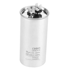 Condensateur de moteur cylindrique CBB65A-1, condensateur de moteur CA 30uF 30uF, adapté aux climatiseurs, aux compresseurs et a