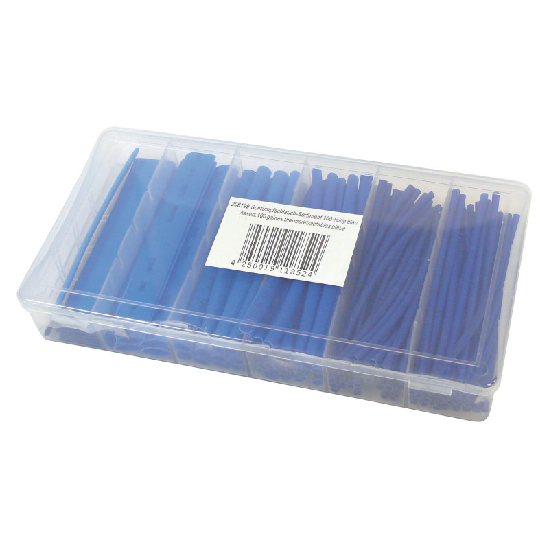 Radiostore Assortiment de 100 gaines thermorétractables bleues Radiostore Assortiment de 100 gaines thermorétractables bleues