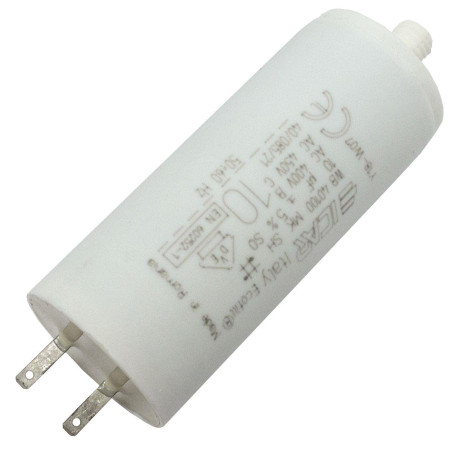 Condensateur du moteur 10µF 450V 30x71mm Prise De Courant 2,8x0,8mm ICAR 10uF