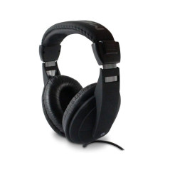 METRONIC 480143 Casque Filaire Noir, Léger, Ajustable et Confortable - Circum-Auriculaire Stéréo, Idéal TV Long Cordon de 6m, Pr
