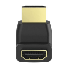 Hama Adaptateur d’Angle HDM Haute Vitesse (Connecteur HDMI Angle Droit 90°, Plaqués Or, Compatible HD, Prise HDMI mâle vers Feme