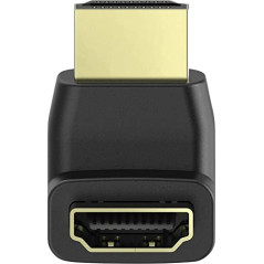 Hama Adaptateur d’Angle HDM Haute Vitesse (Connecteur HDMI Angle Droit 90°, Plaqués Or, Compatible HD, Prise HDMI mâle vers Feme