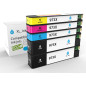 XL-Ink Cartouches d'encre compatibles avec HP 973x / HP973x Pack économique de 5 (CMY + 2X BK : HP 2X L0S07AE, F6T81AE, F6T82AE,