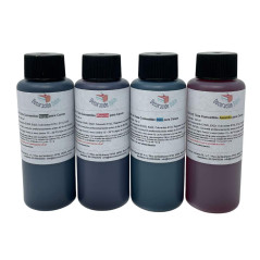 4 flacons d'encre comestible de 100 ml compatibles avec les imprimantes Canon. Bramacartuchos, expédition depuis Madrid (4 coule