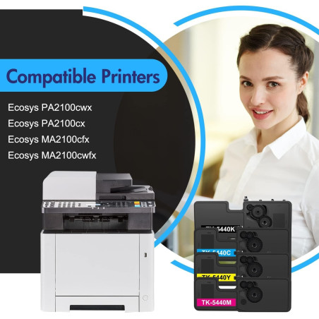 INFITONER Cartouche de Toner Compatible pour Kyocera TK-5440 TK5440 TK 5440 Ecosys MA2100cfx MA2100cwfx PA2100cx PA2100cwx PA210
