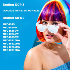 20 cartouches d'encre XL Brother LC1220 LC1240 pour Brother MFC 430 625 825 6510 6710 6910 MFC-J625DW MFC-J430W MFC J825DW MFC J