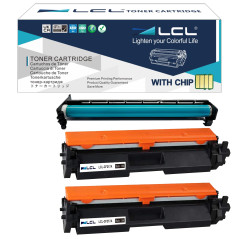 LCL Cartouche de Toner Compatible 17A CF217A 19A CF219A (3Pack 2Toner+1Tambour) Remplacement pour HP LaserJet Pro M102 M102a M10