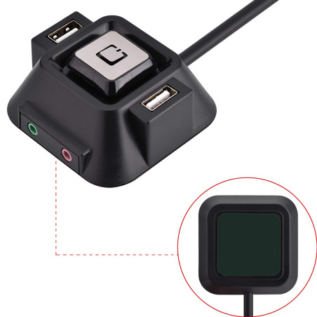 Bewinner Bouton de commutateur pour PC de bureau, commutateur de boîtier de PC de bureau, commutateur de boîtier de PC de bureau