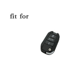 Brovacs Étui en silicone CV4300 pour clés de voiture - 3 boutons pour ouverture à distance - Pour Peugeot Citroën