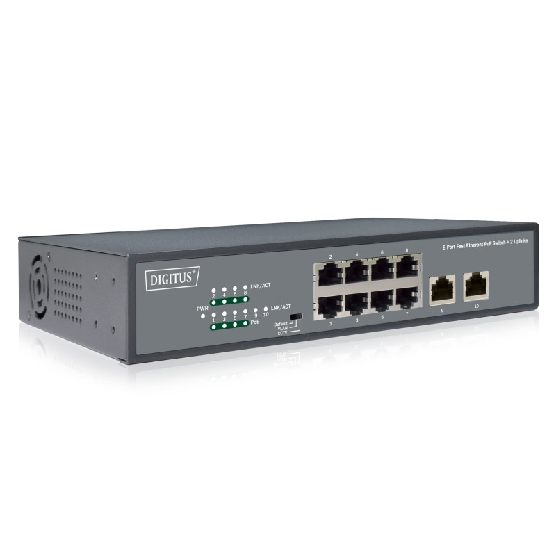 Digitus DN-95323-1 commutateur réseau Fast Ethernet (10/100) Connexion Ethernet, supportant l'alimentation via ce port (PoE) Gri Digitus DN-95323-1 commutateur réseau Fast Ethernet (10/100) Connexion Ethernet, supportant l'alimentation via ce port (PoE) Gri