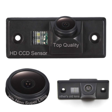 Dynavsal 1280 * 720 Pixel 1000TV Lines Super HD Caméra Imperméable Vision Nocturne,Plaque d'immatriculation Caméra de Recul pour