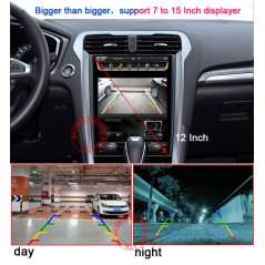Dynavsal 1280 * 720 Pixel 1000TV Lines Super HD Caméra Imperméable Vision Nocturne,Plaque d'immatriculation Caméra de Recul pour
