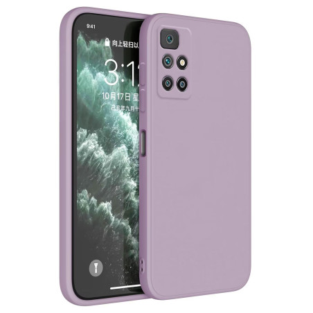 Topme Coque pour Redmi 10 / Redmi 10 2022 (6.5" inches) Etui Housse, Protecteur de Peau en Silicone TPU - Herbe Violette
