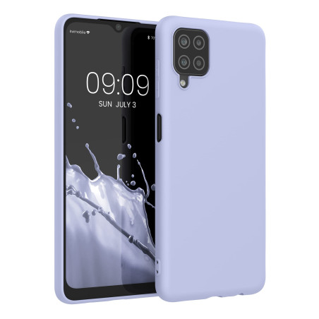kwmobile Housse Compatible avec Samsung Galaxy A12 Coque - Housse de téléphone Protection Souple en Silicone - Violet Pastel