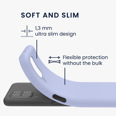 kwmobile Housse Compatible avec Samsung Galaxy A12 Coque - Housse de téléphone Protection Souple en Silicone - Violet Pastel
