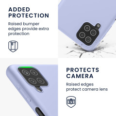 kwmobile Housse Compatible avec Samsung Galaxy A12 Coque - Housse de téléphone Protection Souple en Silicone - Violet Pastel