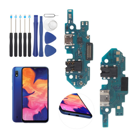 RongZy Connecteur Dock de Rechange pour Samsung Galaxy A10 A105 SM-A105FN USB Dock Connector Câble Nappe de Rechange avec Kit de
