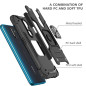 KANSi Coque Compatible pour Oppo A9 2020 / A5 2020, Verre Trempé [2 Pièces] Housse TPU Silicone Rotation 360° Aimant Anneau Supp