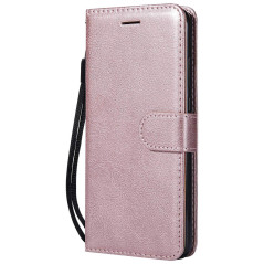 DENDICO Coque pour Huawei P20, PU en Cuir Coque Portefeuille Étui Housse, Design Classique TPU Coque pour Huawei P20 - Rose
