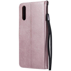 DENDICO Coque pour Huawei P20, PU en Cuir Coque Portefeuille Étui Housse, Design Classique TPU Coque pour Huawei P20 - Rose