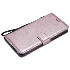 DENDICO Coque pour Huawei P20, PU en Cuir Coque Portefeuille Étui Housse, Design Classique TPU Coque pour Huawei P20 - Rose