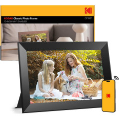 Cadre Photo numérique WiFi, Kodak 10.1 Pouces Cadre Photo électronique avec 32 Go de Stockage, partagez instantanément des Clips