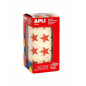 Apli Kids 12053 Rouleau de 1416 gommettes étoiles rouge métallisé
