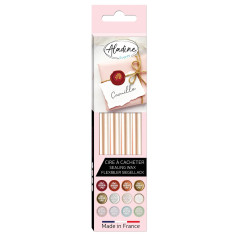 Aladine - Pack de 4 Bâtons de Cire Flexible - Pour Cacheter les plus beaux courriers de votre vie - Réalisation de Sceaux pour F