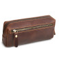 Wonderpool Trousse en Cuir Plumier Étui à Stylo Porte-marqueur Grande Capacité avec Pochette pour Organisateur Poche intérieure 