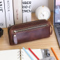Wonderpool Trousse en Cuir Plumier Étui à Stylo Porte-marqueur Grande Capacité avec Pochette pour Organisateur Poche intérieure 