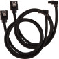 Câble SATA gainé CORSAIR Premium - SATA 6Gbps 60 cm, connecteur à 90°, noir Câble SATA gainé CORSAIR Premium - SATA 6Gbps 60 cm, connecteur à 90°, noir