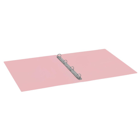 Favorit Classeur en polypropylène pastel, 22 x 30 cm, 4 anneaux ronds de 15 mm, rose pastel