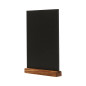 EUROPEL Présentoir de table style ardoise A4 vertical, pied en bois de pin finition bois naturel, pour marqueur à base d'eau, pr EUROPEL Présentoir de table style ardoise A4 vertical, pied en bois de pin finition bois naturel, pour marqueur à base d'eau, pr