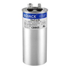 BOJACK 70uf 370 450 V AC CBB65 Condensateur rond de démarrage moteur et ventilateur 70 MFD 10000 AFC