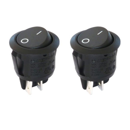 cyclingcolors 2x Interrupteur mécanique à bascule rond R13 230V 4A Bipolaire ON OFF Automatisation Commutateur bandeau LED cuisi