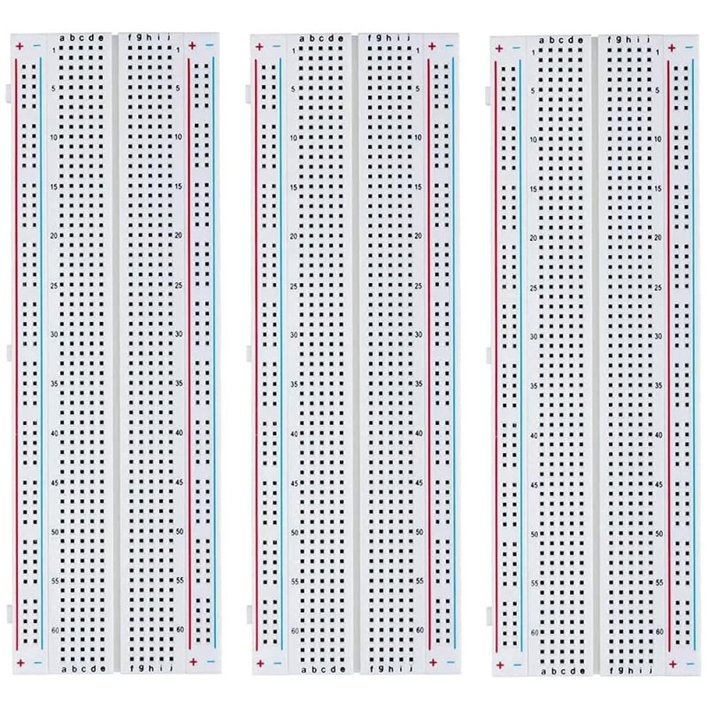 MMOBIEL 3 pièces PCB 830 Points sans Soudure pour Le Prototype de Maquette Compatible avec Les projets destinés aux particuliers MMOBIEL 3 pièces PCB 830 Points sans Soudure pour Le Prototype de Maquette Compatible avec Les projets destinés aux particuliers