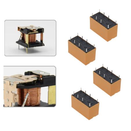 Be In Your Mind 10pcs Relais de Puissance de Carte PCB HK19F 8 broches DC 5V pour Équipements Électroniques de Système de Contrô