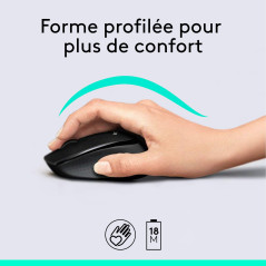 Logitech MK345 Combo Clavier Taille Standard Sans Fil avec Repose Poignet et Souris Droitier Confortable, Récepteur USB Sans Fil