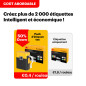 Kodak New Label Era M50 Imprimante Instantanée d'étiquettes (Blanc, Imprimeur avec 1 Rouleau Autocollant Label + 12 Rouleaux, Bl Kodak New Label Era M50 Imprimante Instantanée d'étiquettes (Blanc, Imprimeur avec 1 Rouleau Autocollant Label + 12 Rouleaux, Bl