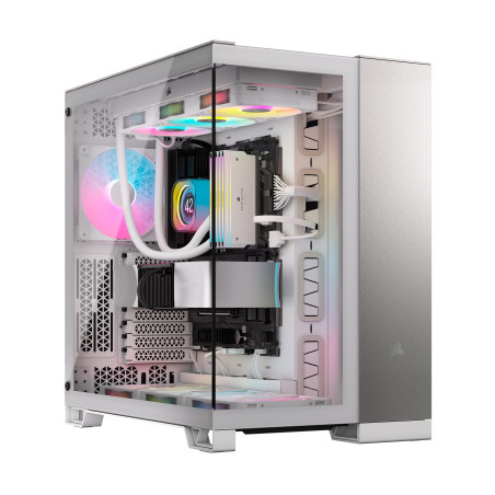 Corsair 6500X Boîtier PC mATX Mid-Tower à Double Chambre – Verre Trempé Panoramique - Connexion Inversée Compatible avec la Cart