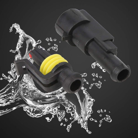 CESFONJER Imperméable à l'eau Connecteur, Électrique Prise Mâle et Femelle, AWG Connecteur étanche électrique pour Moto Scooter 