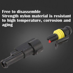 CESFONJER Imperméable à l'eau Connecteur, Électrique Prise Mâle et Femelle, AWG Connecteur étanche électrique pour Moto Scooter 