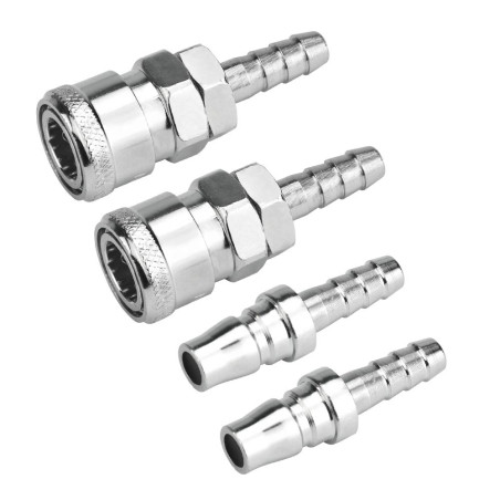 KLYNGTSK 2 Paires Embout Pneumatique Embout pour Tuyau Compresseur Tuyau de Gaz Buse de Cuivre Raccord Rapide de Connecteur d'Ad