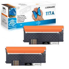 LOSMANN 117A Cartouche de Toner Compatible pour HP 117A W2070A avec puce pour HP Color Laser 150 a 150 nw 150 Series MFP 170 MFP