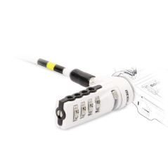 Mobilis câble de sécurité à Code - Acier trempé - Longueur: 1, 8 m - Ø 4 mm - Blanc et argenté