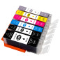 6 Cartouches d'encre XXL compatibles pour Canon PIXMA MG6350 MG 6350sie bekommen 1 x PGI550BK/1 x CLI551BK/1 x CLI-551 C/1 x CLI