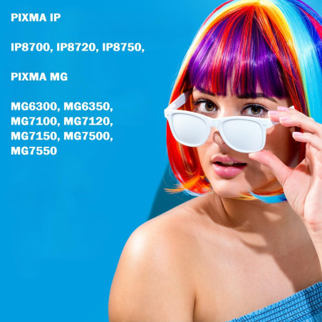 6 Cartouches d'encre XXL compatibles pour Canon PIXMA MG6350 MG 6350sie bekommen 1 x PGI550BK/1 x CLI551BK/1 x CLI-551 C/1 x CLI