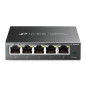 TP-Link TL-SG605E Switch Ethernet Gigabit 5 Ports Gigabit Hub RJ45, Switch Manageable, Boitier Métal, Plug-and-Play, Durable et 